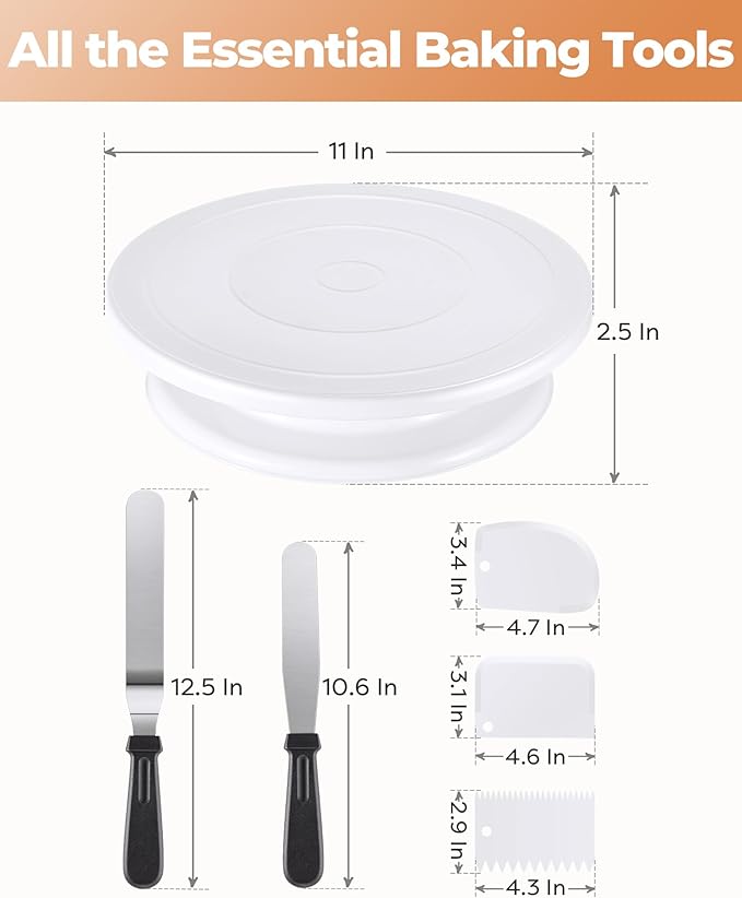 Kootek Cake Decorating Kit Baking Supplies Set Cake Turntable