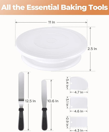 Kootek Cake Decorating Kit Baking Supplies Set Cake Turntable