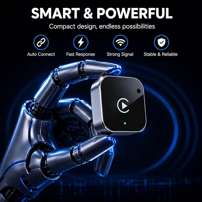 2 in 1 CarPlay Adapter for Toyota Avanza 2021 2022 2023 2024 2025 2026, CarPlay Wireless Adapter with Auto Reconnect Fast Pairing Bluetooth Connection Compact USB Dongle,A/Silver-Normal