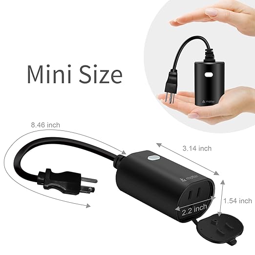 Minoston Outdoor Smart Plug, Matter Smart Plug, Smart Home Wi-Fi Outlet IP65