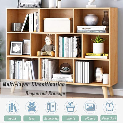 IOTXY Wooden Open Shelf Bookcase