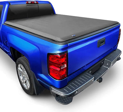 Tyger Auto T1 Soft Roll Up Truck Bed Tonneau Cover Compatible with 2004-2006 Chevy Silverado / GMC Sierra 1500 | 2007 Classic ONLY | Fleetside 5'8" Bed (69") | TG-BC1C9008, Black