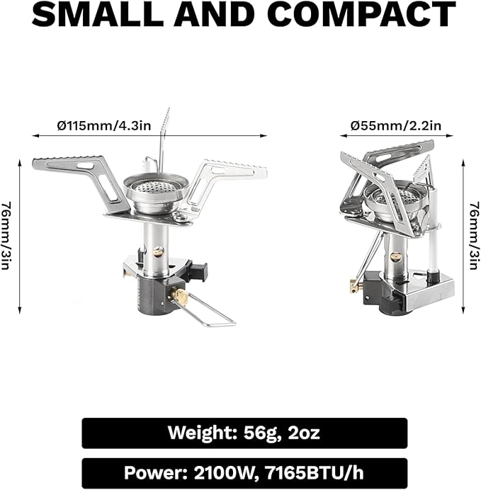 Fire-Maple Torch Gas Stove ??Ultralight Backpacking Camping Stove, Built-in Piezo Ignition, Stainless Steel & Aluminum Alloy, Compact & Portable, Ideal for Hiking & Outdoor Cooking