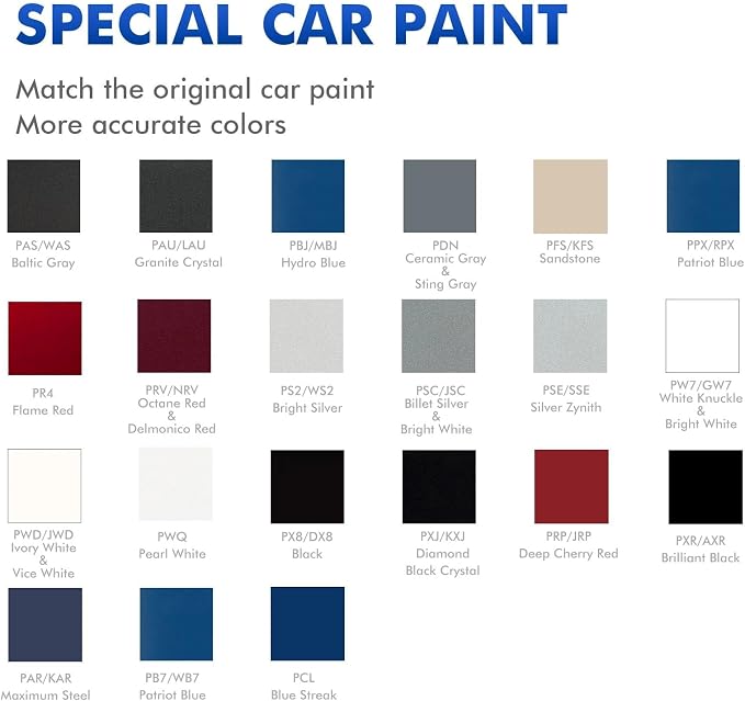 PRP/JRP Deep Cherry Red Touch Up Paint Compatible with Dodge, DIY Car Paint Scratch Repair, Automotive Paints, Quick & Easy Fix Scratch Repair for RAM/Durango/Grand Caravan/Promaster
