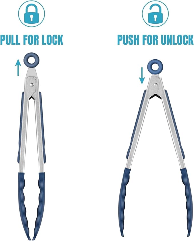 Hotec Mini Silicone Kitchen Tongs