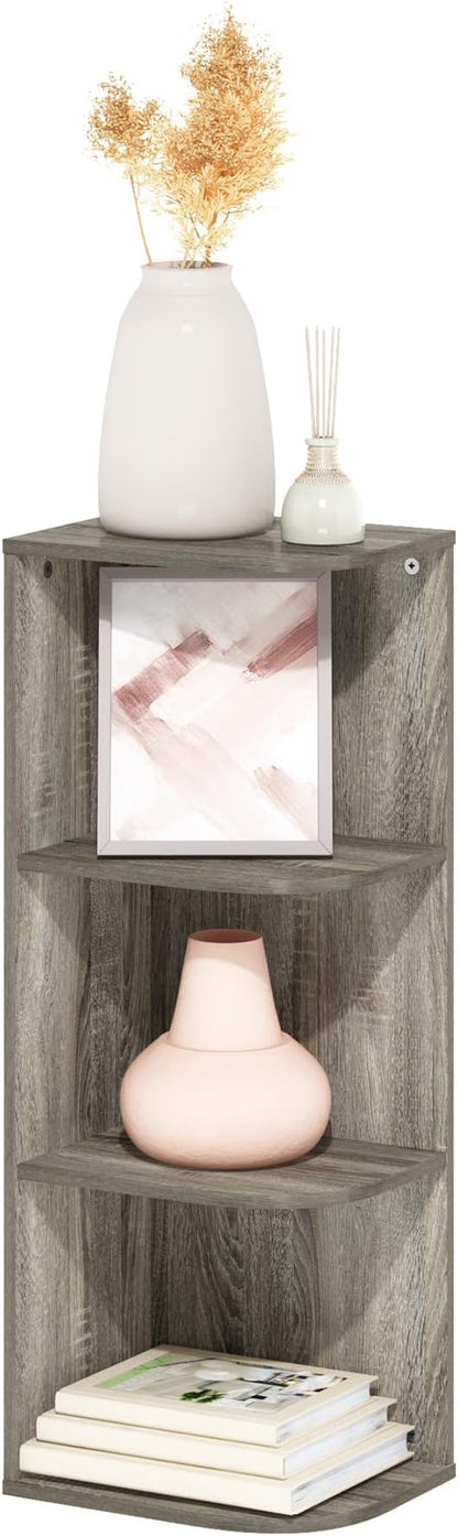 Furinno PASIR Book Shelf, 3-Tier Corner Bookshelf