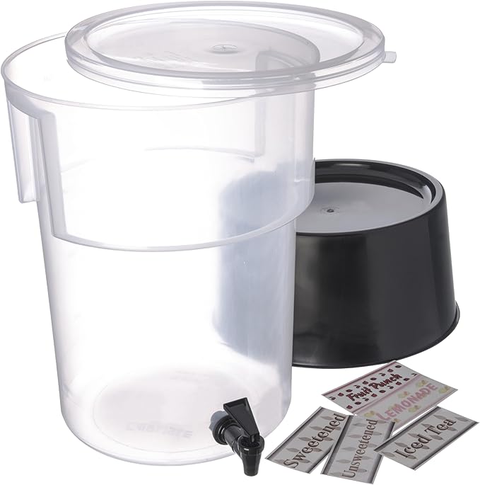 Carlisle FoodService Products Round Beverage Dispenser, Durable Drink Dispenser
