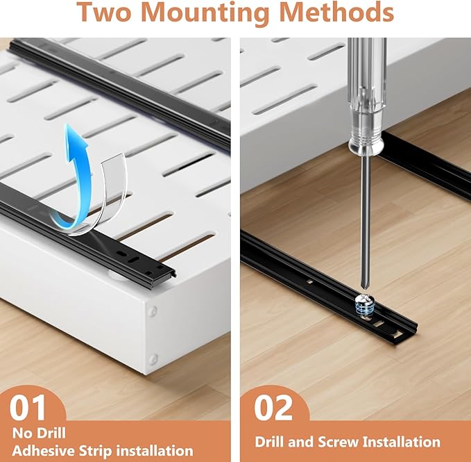 2 Pack Pull out Cabinet Organizer, Width Depth,