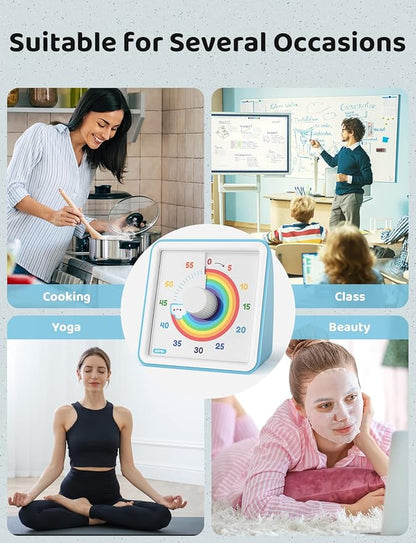 LIORQUE 60 Minute Visual Timer for Kids, Visual Countdown Timer for Classroom