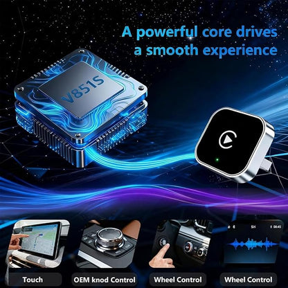 2 in 1 CarPlay Adapter for Nissan Pathfinder 2020 2021 2022 2023 2024 2025 2026, CarPlay Wireless Adapter with Auto Reconnect Fast Pairing Bluetooth Connection Compact USB Dongle