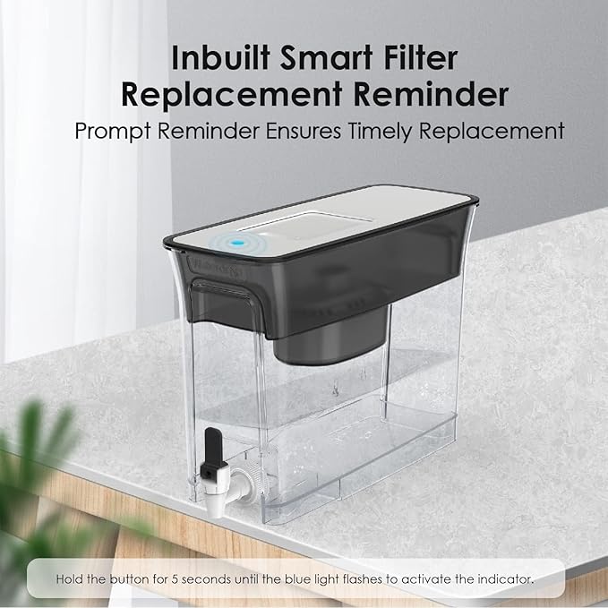 Waterdrop 35-Cup Slim Water Filter Dispenser, Large Capacity Water Filter