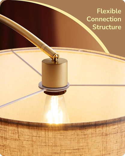 EDISHINE 78.3" Gold Arched Floor Lamp