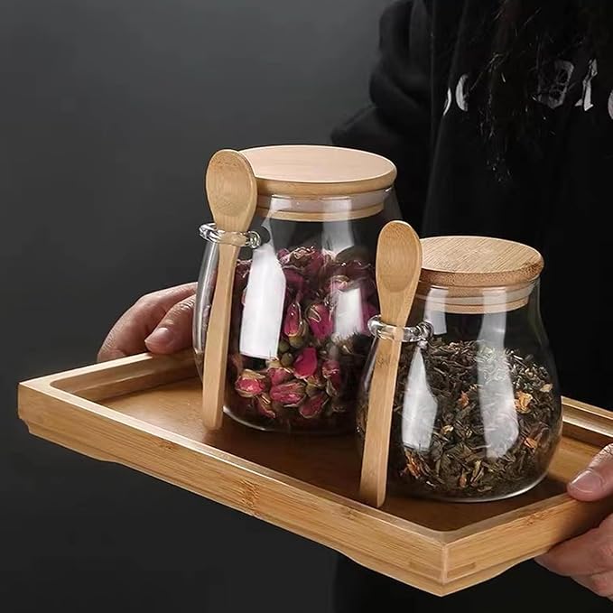 Airtight glass jar storage container