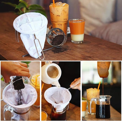 Coffee Sock Strainer Traditional Thai Brewing Coffee Filter