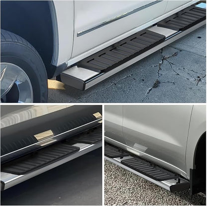 Nilight Running Boards for 1999-2016 Ford F250 F350 Super Duty/Extended Cab 2 Full-Size Door & 2 Half-Size Door 6 Inch Side Step Nerf Bars Stainless Steel