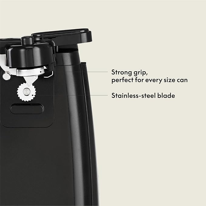 bella Electric Can Opener and Knife Sharpener, Removable Cutting Lever
