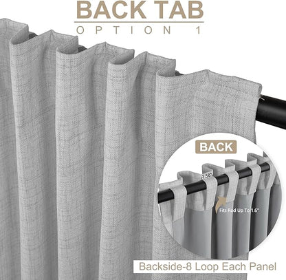 100% Blackout Shield Linen Blackout Curtains
