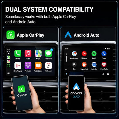 Compact USB Wireless Carplay/Android Auto Adapter for Renault Master 2016-2026,Voice Control Plug and Play