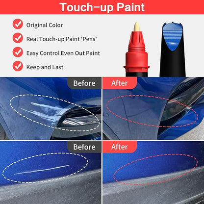 Carhoo 381 Lemans Blue Compatible with BMW Touch Up Paint Pen, With Pen Tip & Fine Brush - 0.56 Fl Oz(16ml)