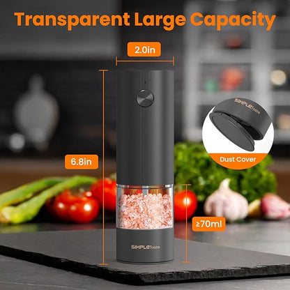 SIMPLETASTE Electric Salt and Pepper Grinder Set