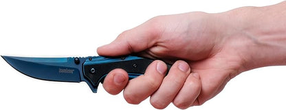 Kershaw Olive Outright Folding Pocket Knife, 3 inch 8Cr13MoV Stainless Steel Blade, Pocketclip