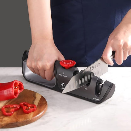 Cangshan 1026108 3-Stage Adjustable 14-24 Degree Professional Knife + Scissor
