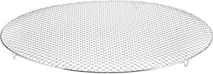HARFINGTON Round Cooking Rack 23.6-inch Stainless Steel Cross Wire Barbecue Grill Net with 20mm Legs for Cooking Baking Steaming BBQ