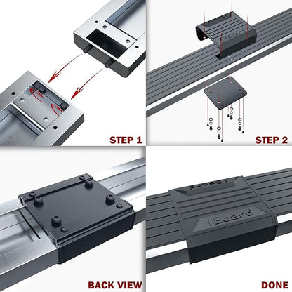 APS 304 Stainless Steel Polished 6in Silver Running Boards Compatible with Ford Transit 2015-2026 Full Size Van 3-Door (Exclude 2022-2026 E-Transit) (Nerf Bars Side Steps Side Bars)