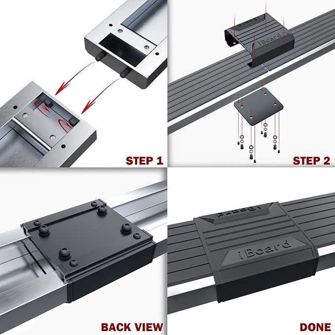 APS (Polished Silver 5in) 304 Stainless Steel Running Boards Nerf Bars Side Steps Compatible with Ford Transit 2015-2026 Full Size Van 3-Door (Exclude 2022-2026 E-Transit)