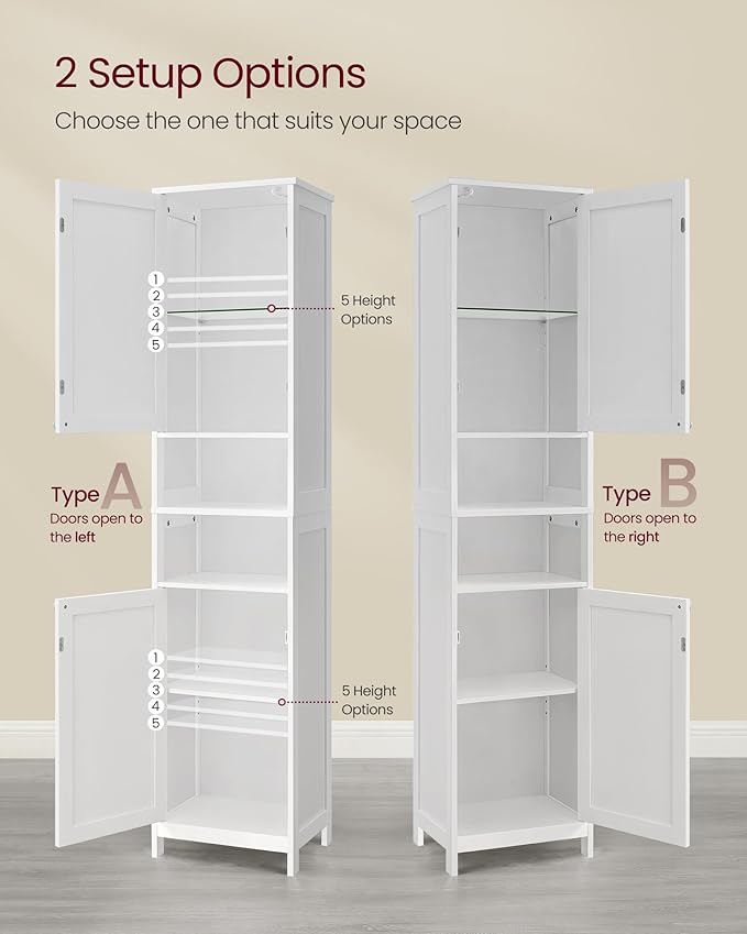 VASAGLE Tall Bathroom Cabinet