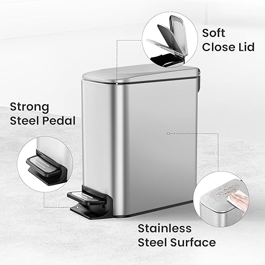 Cesun Small Bathroom Trash Can