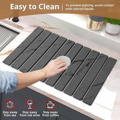 2 PCS Large Stone Dish Drying Mat