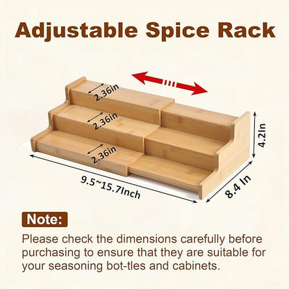 JinDoWin Spice Rack Organizer For Cabinet, Spice Organization For Cabinet
