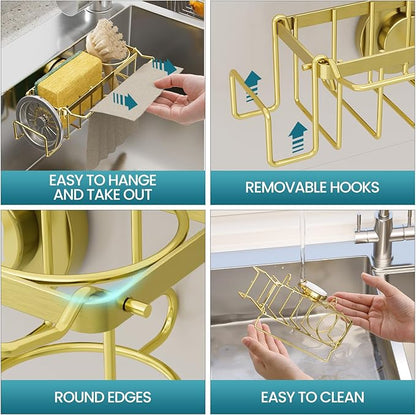 TAILI 4-in-1 Sponge Holder for Kitchen Sink