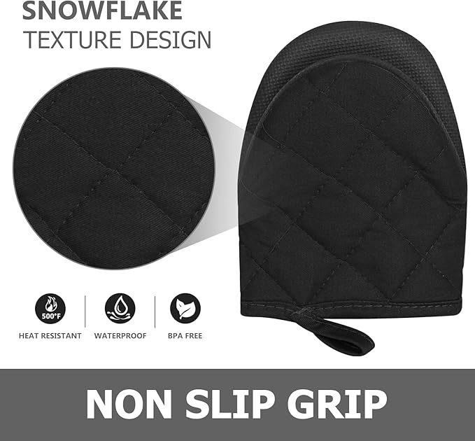 1 Pair Short Oven Mitts