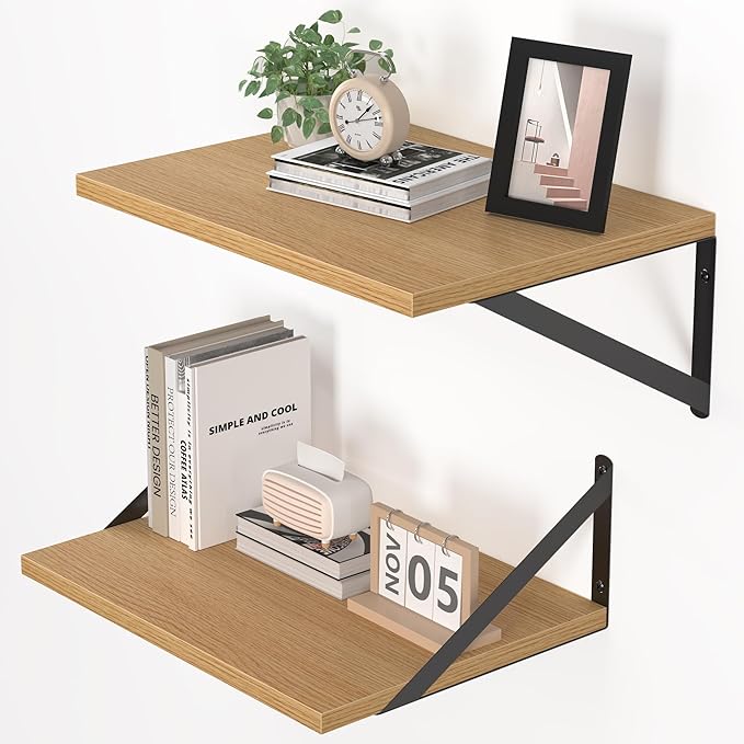 Heimlove 12 Inch Deep Floating Shelves