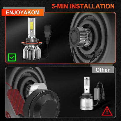 Compatible for Ford F250 F350 F450 F550 Super Duty 2005 2006 2007 2008 2009 2010 2011 2012 2013 2014 2015 2016 2017 2018 2019 2020 2021 2022, High Low Beam Fog Lights, Pack of 6