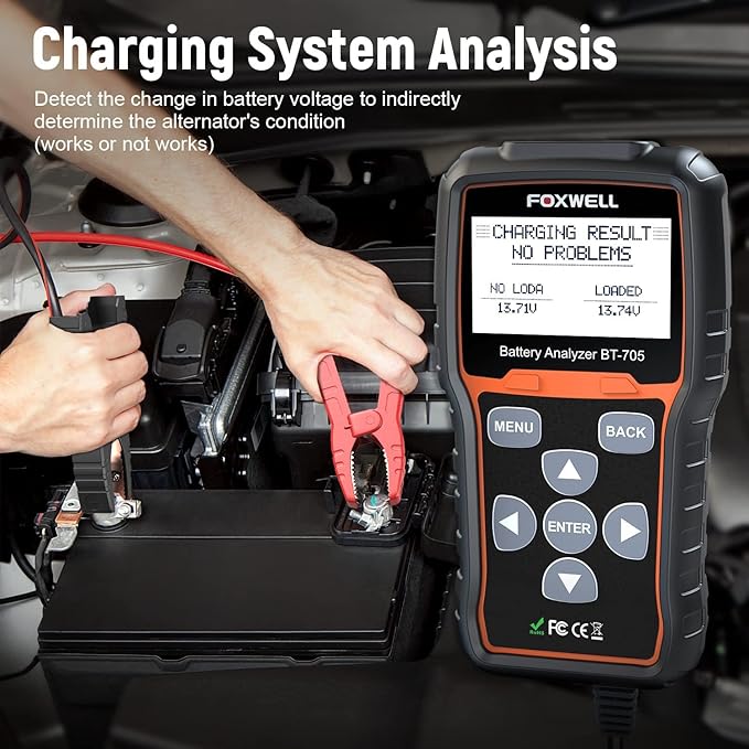 FOXWELL BT705 Car Battery Tester 24V 12V, Professional Automotive 100-2000CCA