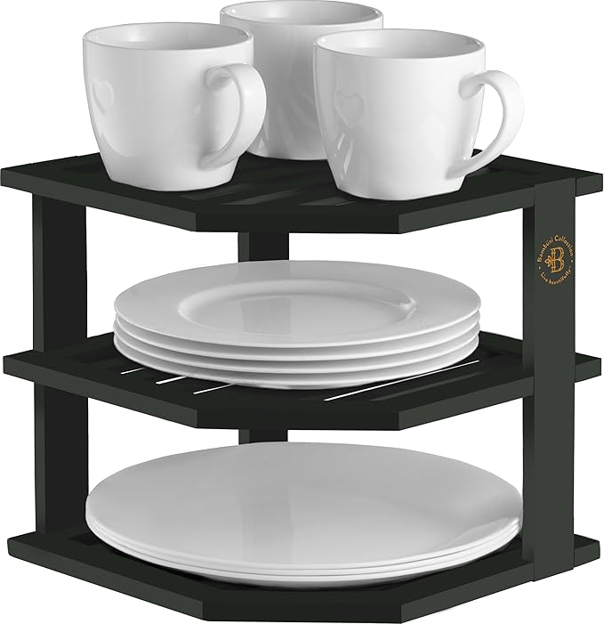 Bambüsi Plate Organizer for Cabinet