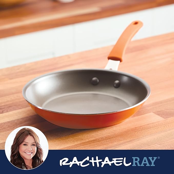 Rachael Ray Cook + Create Nonstick Cookware Frying Pan/Skillet, Fry Pan