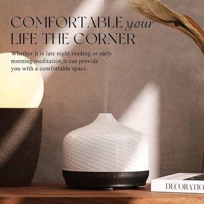 Porseme 500ml Glass Essential Oil Diffuser Aromatherapy Ultrasonic Cool Mist