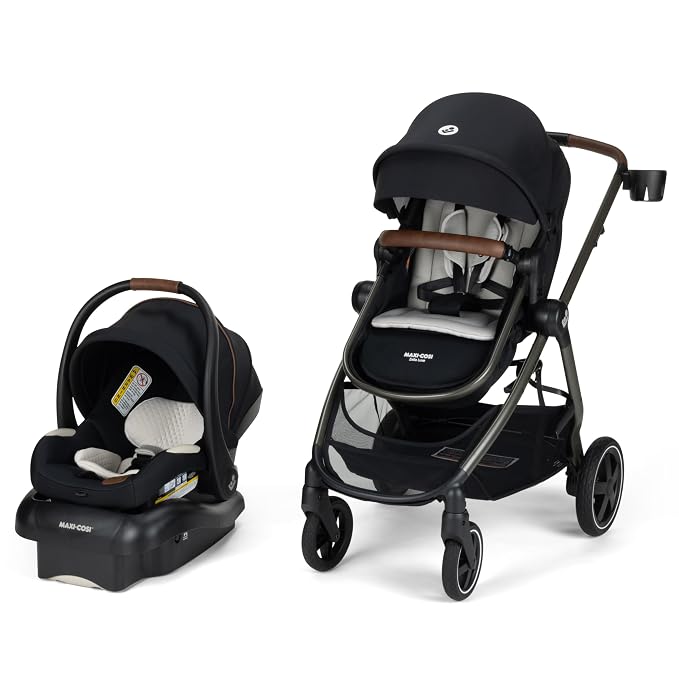 Maxi-Cosi Zelia 2 Luxe 5-in-1 Modular Travel System, Onyx Sand