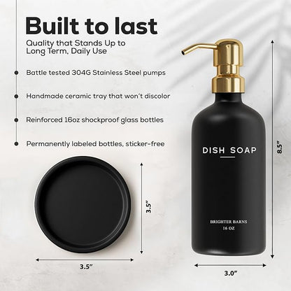 Luxury Glass Dish Soap Dispenser