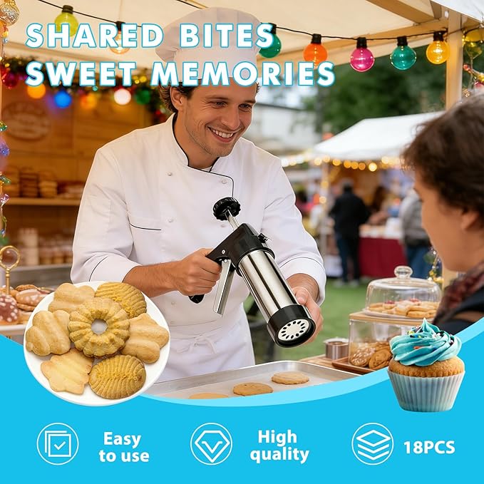 Stainless Steel Cookies Press, Cookie Press Gun Kit