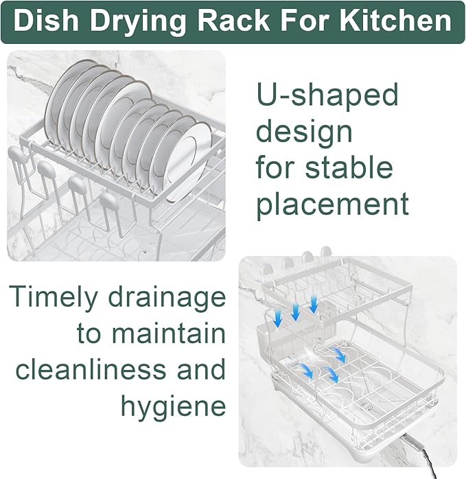 LIYI Dish Drying Rack, Large Dish Rack