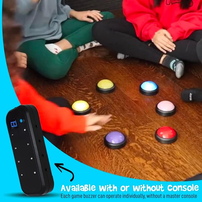 Teacher's Choice Light Up Game Buzzer System, Displays The Winning Player Loud