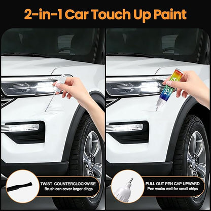 Downpour Metallic(GXP/WA136H) Touch Up Paint Compatible with GMC,2-In-1 Car Scratch Remover Pen,Car Paint Scratch Repair Kit for Scratches,Chips & Nicks,2-PCS SET
