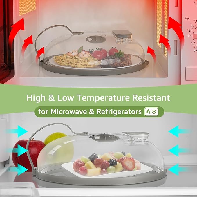 Microwave Splatter Cover with Water Steamer