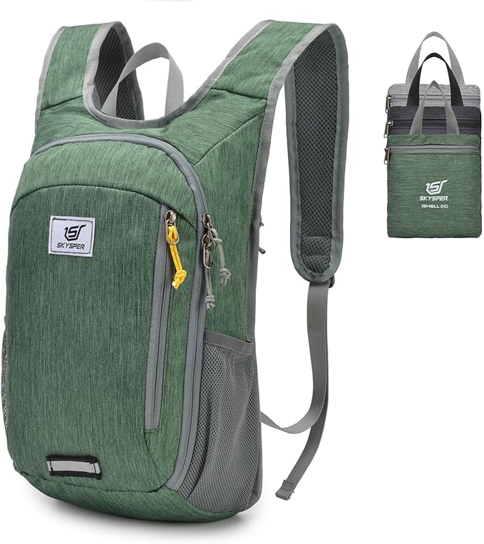 SKYSPER Small Daypack 10L/15L/20L Hiking Backpack Packable Lightweight Travel Day Pack for Women Men