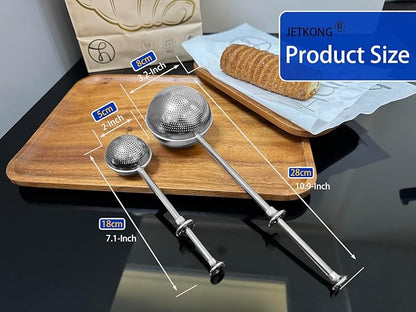 JETKONG 2 Pcs Flour Sifter, Stainless Steel Flour Duster